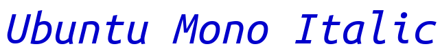 Ubuntu Mono Italic フォント